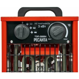 Тепловая электрическая пушка Ресанта ТЭП-3000Н 67/1/18 { 3000/1500 Вт, 220/230 В, 3.2 кг }